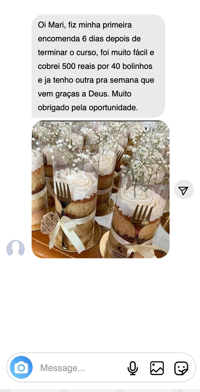 Depoimentos de confeiteiras